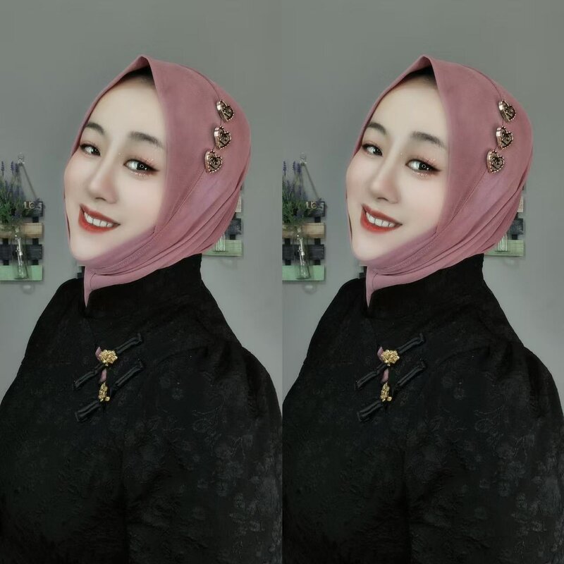 Muslim Hijab Scarf Manufacturer - OEM/ODM New Design with Heart Mesh Soft Brim