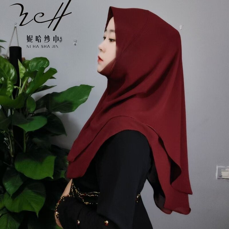 Chiffon Hijab Manufacturer - OEM/ODM Fashion with Built-in Soft Visor Cap Lightweight