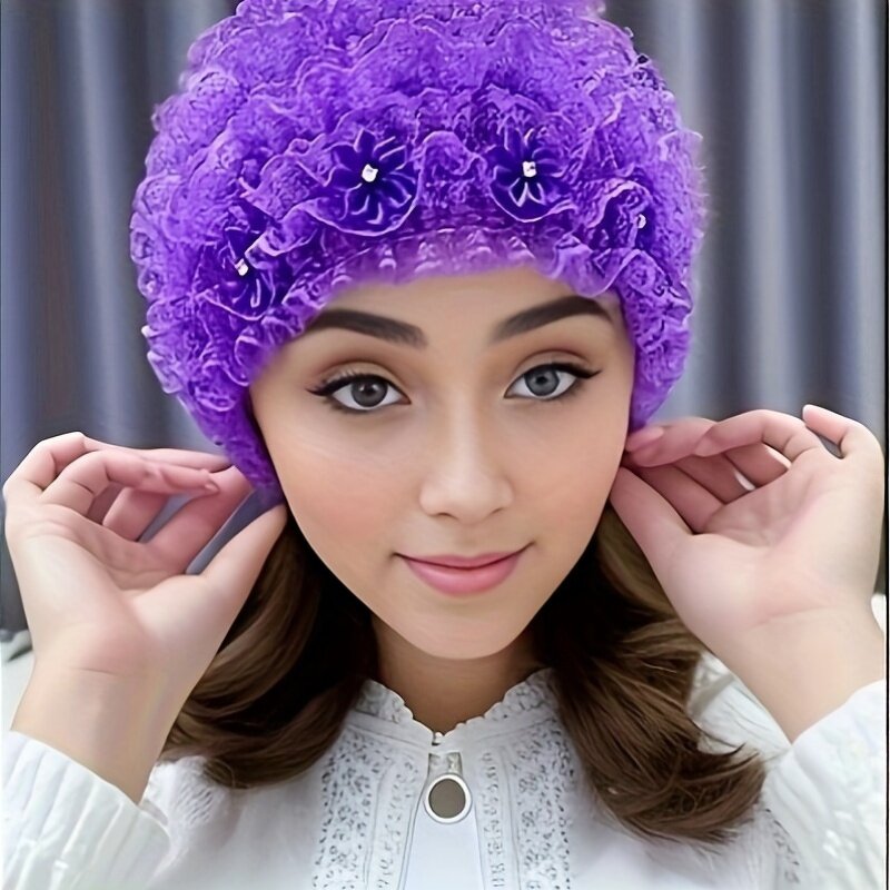 Turban Hat Manufacturer - OEM/ODM Elegant Polyester with Elastic Lace Floral Comfort Fit