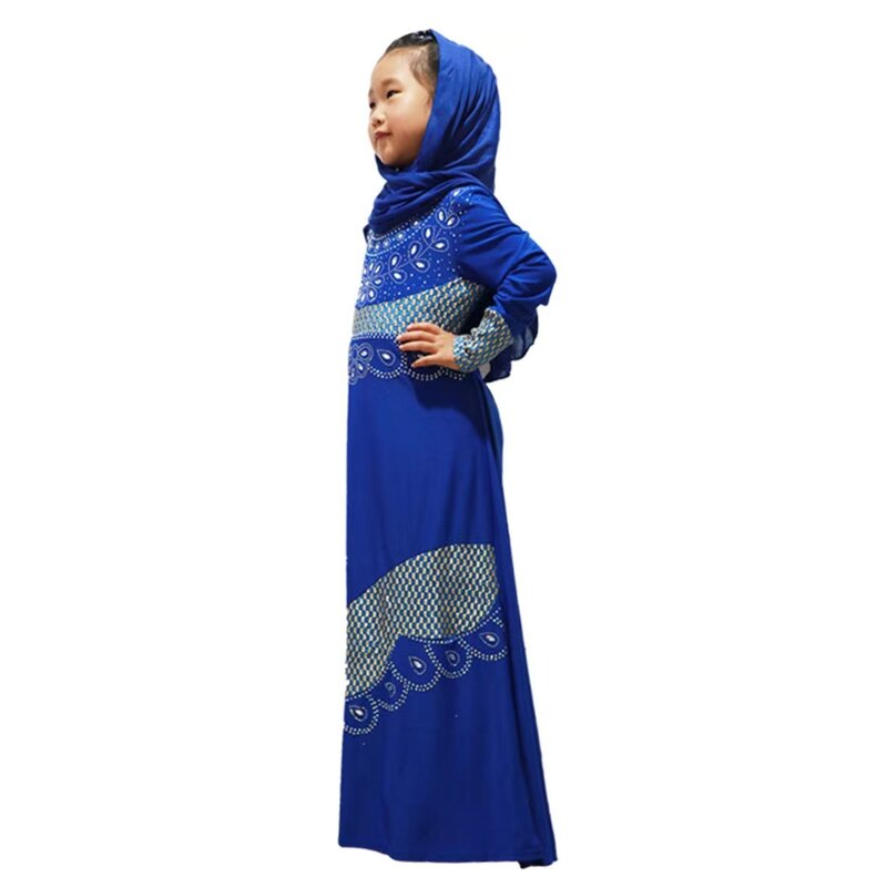 Arab Girl's Robe Manufacturer - OEM/ODM Newly Designed Pressed Diamond Patchwork Islamic Prayer