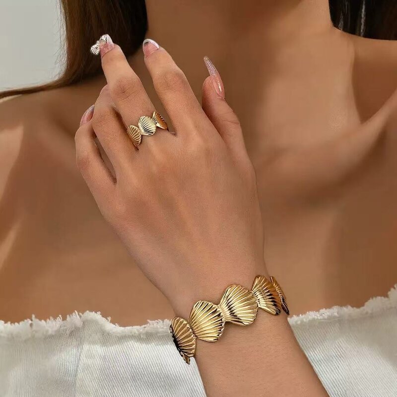 Bracelet Ring Set Manufacturer - OEM/ODM Fashion Metal Adjustable Open Jewelry Gift Set