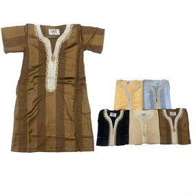 Boy's Robe Factory - OEM/ODM 2023 Latest Style Striped Design V-neck Arabic Prayer