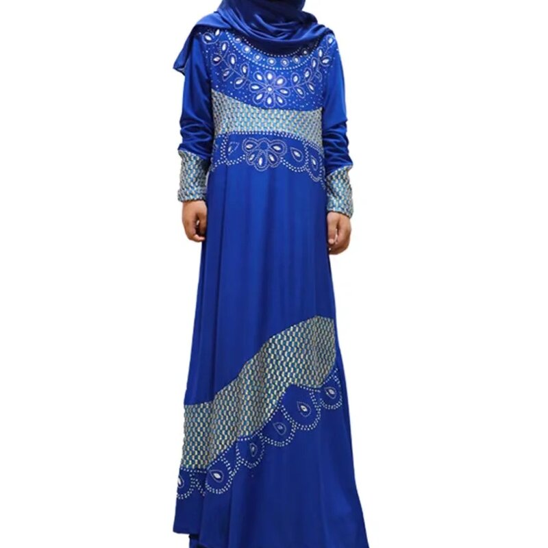 Arab Girl's Robe Manufacturer - OEM/ODM Newly Designed Pressed Diamond Patchwork Islamic Prayer