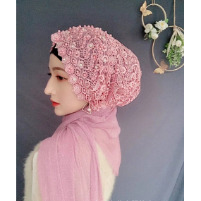 Islamic Shawl Hijab Manufacturer - OEM/ODM 2025 New Beaded Floral Hand-Embroidered with Ribbon
