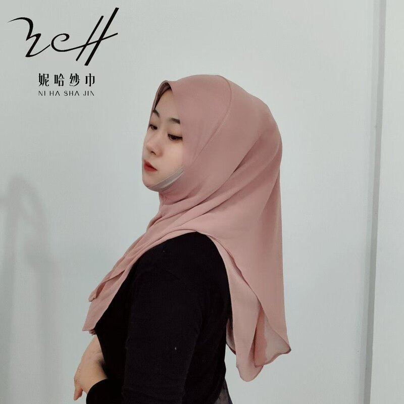 Chiffon Hijab Manufacturer - OEM/ODM Fashion with Built-in Soft Visor Cap Lightweight