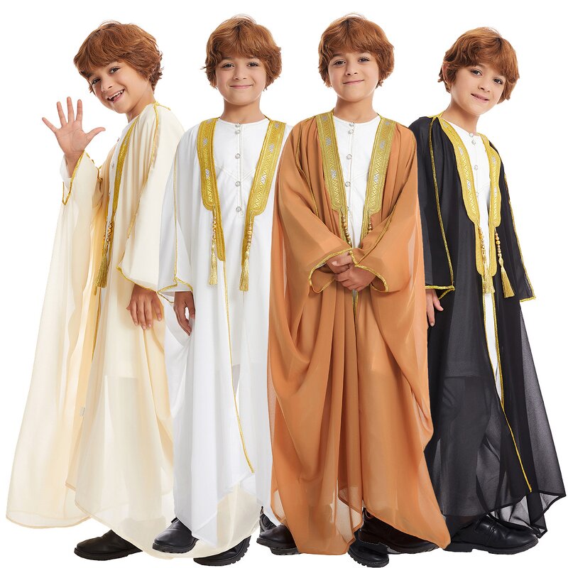 Boys Thobe Factory - OEM/ODM Factory Stock Teen Size Islamic Robe Ready Ship