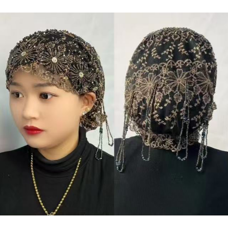 Islamic Headscarf Manufacturer - OEM/ODM Contemporary Fish Tail Tassel Artisanal Embroidery