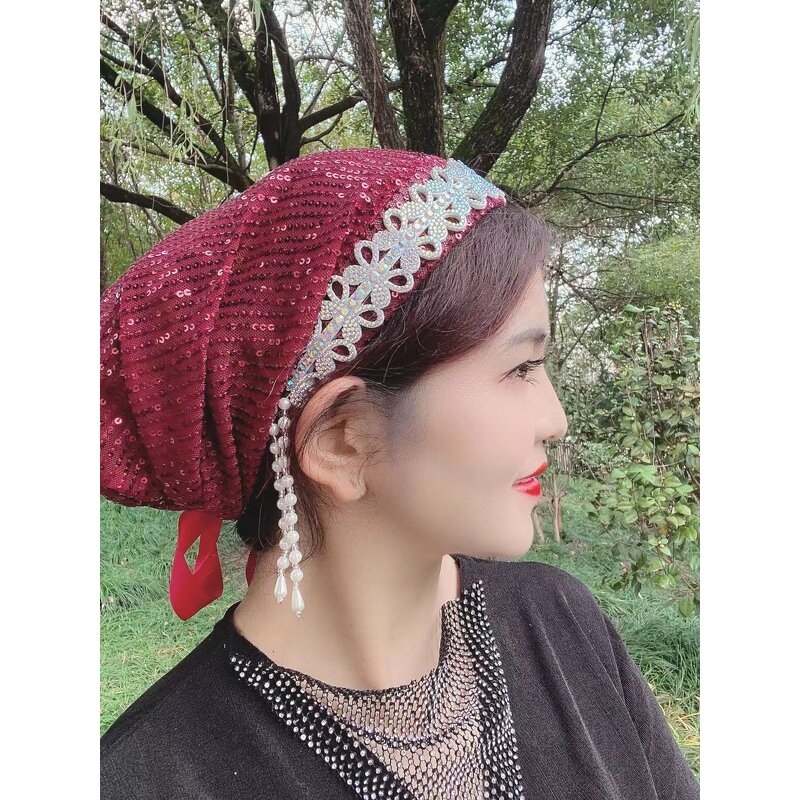 Sequined Fringe Hat Manufacturer - OEM/ODM 2022 New Design Style Muslim Autumn Winter Hairpin
