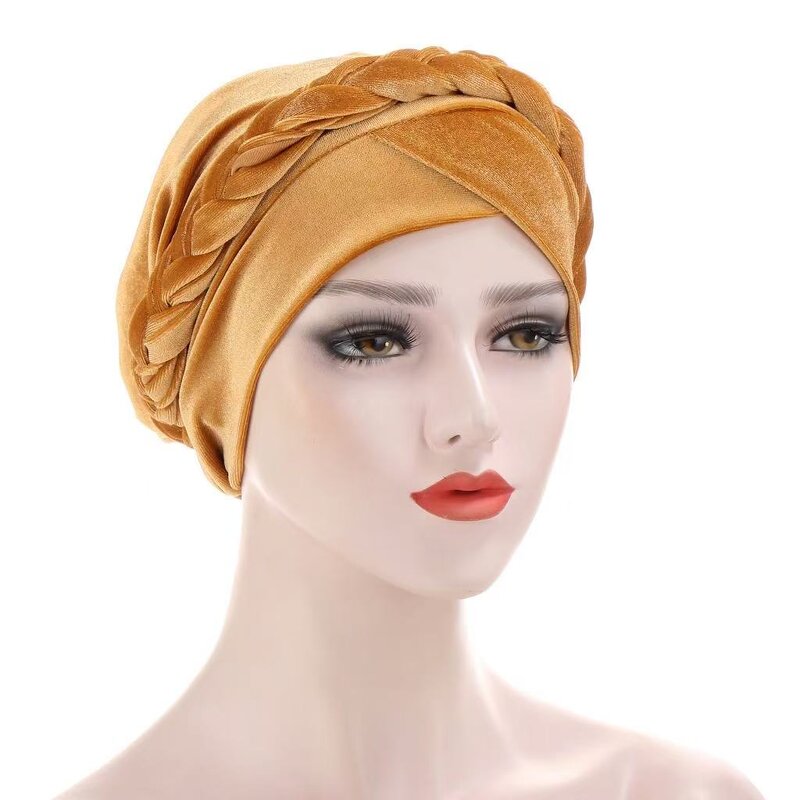 Velvet Headscarf Factory - OEM/ODM Korean with Braid Multi-color Ready Stock