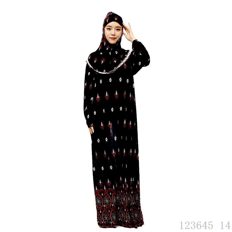Muslim Women's Dress Factory - OEM/ODM 2022 New Design Colorful Traditional Scarf Robe Two Pieces