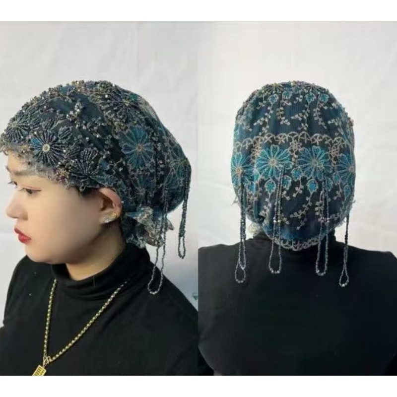 Islamic Headscarf Manufacturer - OEM/ODM Contemporary Fish Tail Tassel Artisanal Embroidery