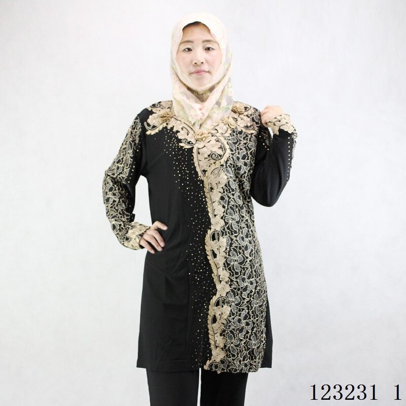 Muslim Women's Dress Factory - OEM/ODM 2022 New Long Sleeve Elastic Crystal Cotton Embroidered