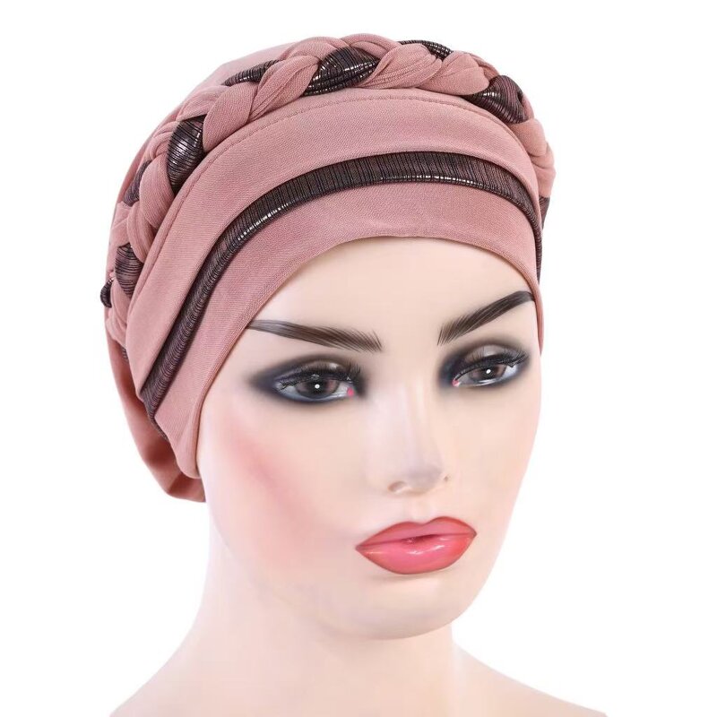 Hijab Cap Manufacturer - OEM/ODM New Multi-color Short Braid Glitter Instant