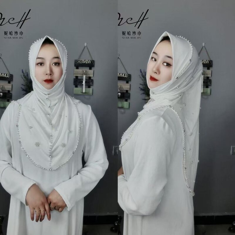 Muslim Bonnet Manufacturer - OEM/ODM Heavy Duty Pearl Embellished Extra Large Soft