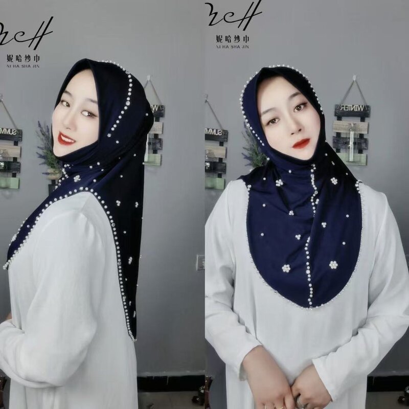 Muslim Bonnet Manufacturer - OEM/ODM Heavy Duty Pearl Embellished Extra Large Soft
