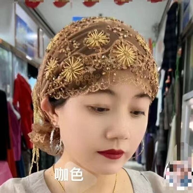 Hijab Cap Manufacturer - OEM/ODM 2025 New Islamic Embroidered Tassel Handmade