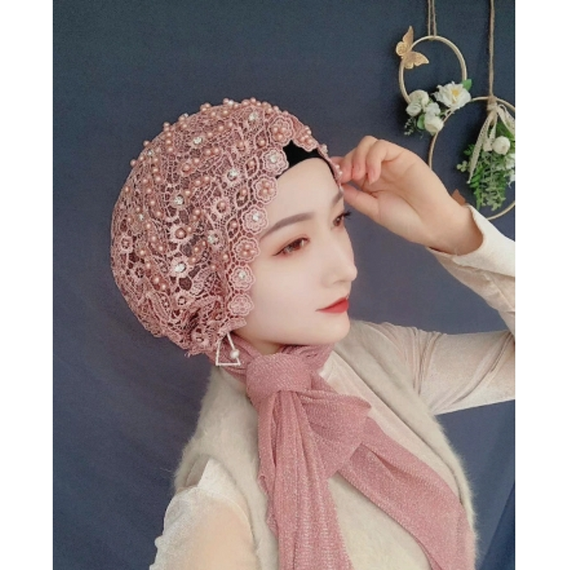 Islamic Shawl Hijab Manufacturer - OEM/ODM 2025 New Beaded Floral Hand-Embroidered with Ribbon