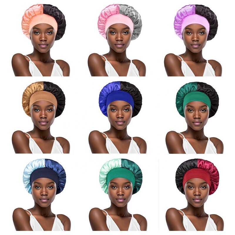 Satin Hair Bonnet Factory - OEM/ODM Cheap Custom Two Tone Adjustable