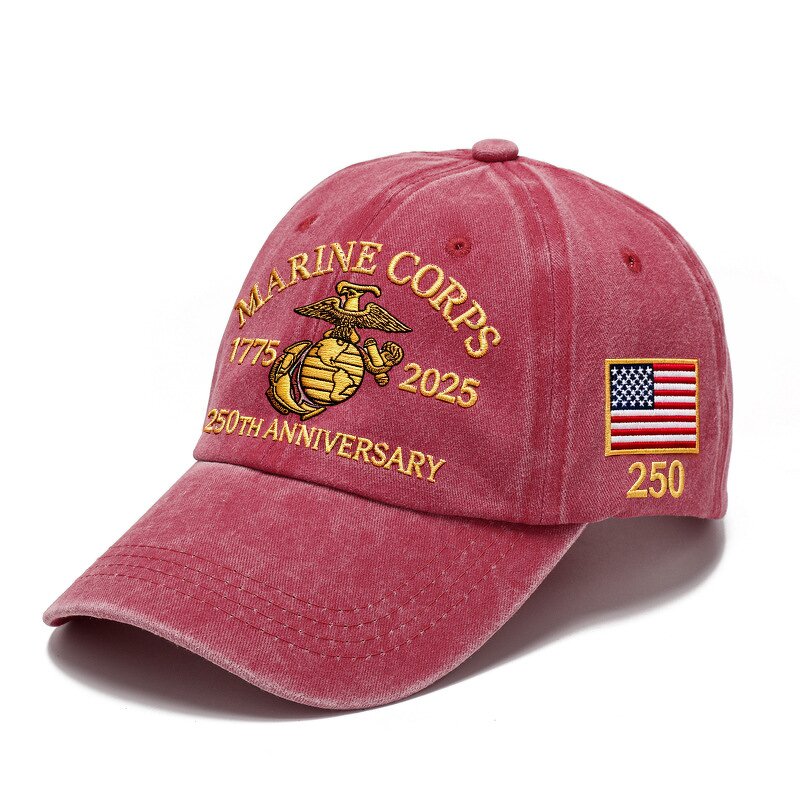 Marine Corps Cap Factory - OEM/ODM 250th Anniversary Custom Print 6-Panel Vintage 100% Cotton