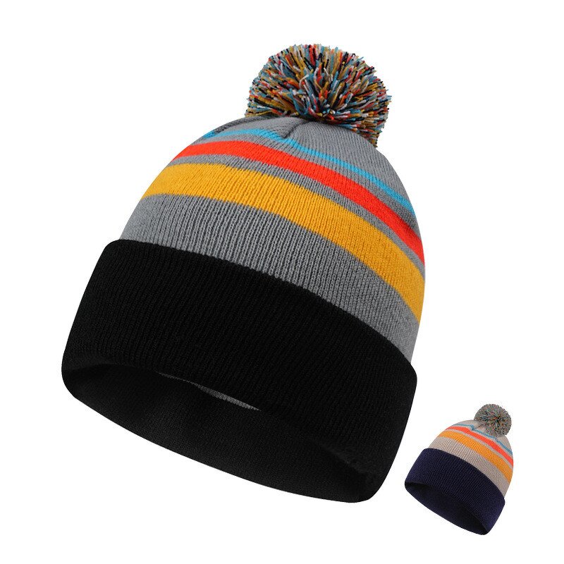 Striped Beanie Factory - OEM/ODM Autumn Winter Fashion Men Women Multi-Color Embroidered