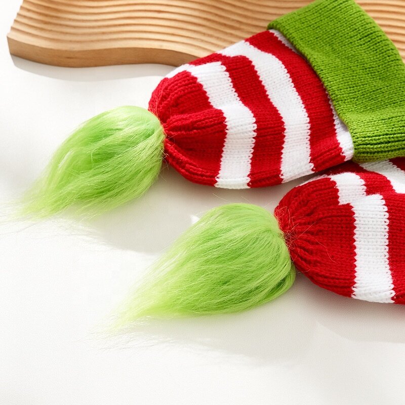 Christmas Elf Hat Factory - OEM/ODM Knitted for Kids Winter Beanie Xmas Red White Stripes
