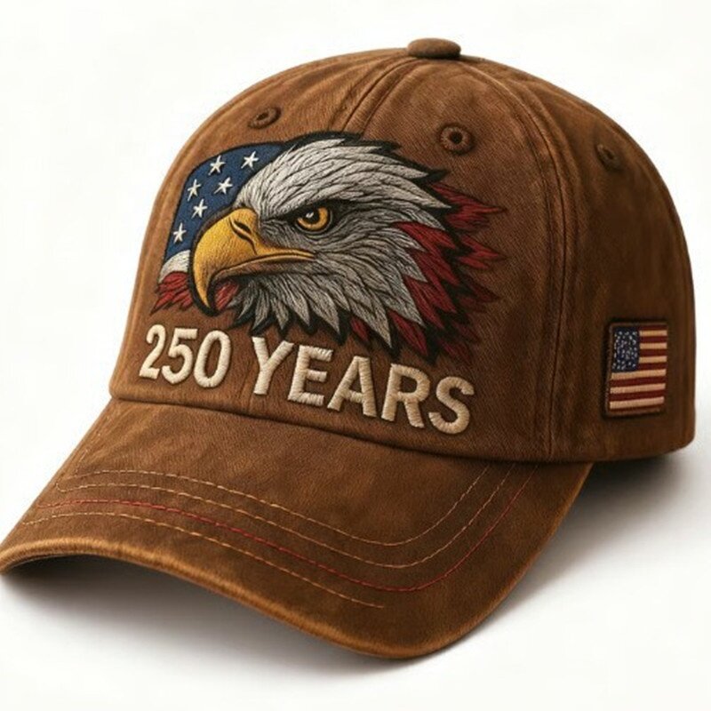 USA Baseball Cap Factory - OEM/ODM High Quality Embroidery Eagle 250th Anniversary Cotton Printed