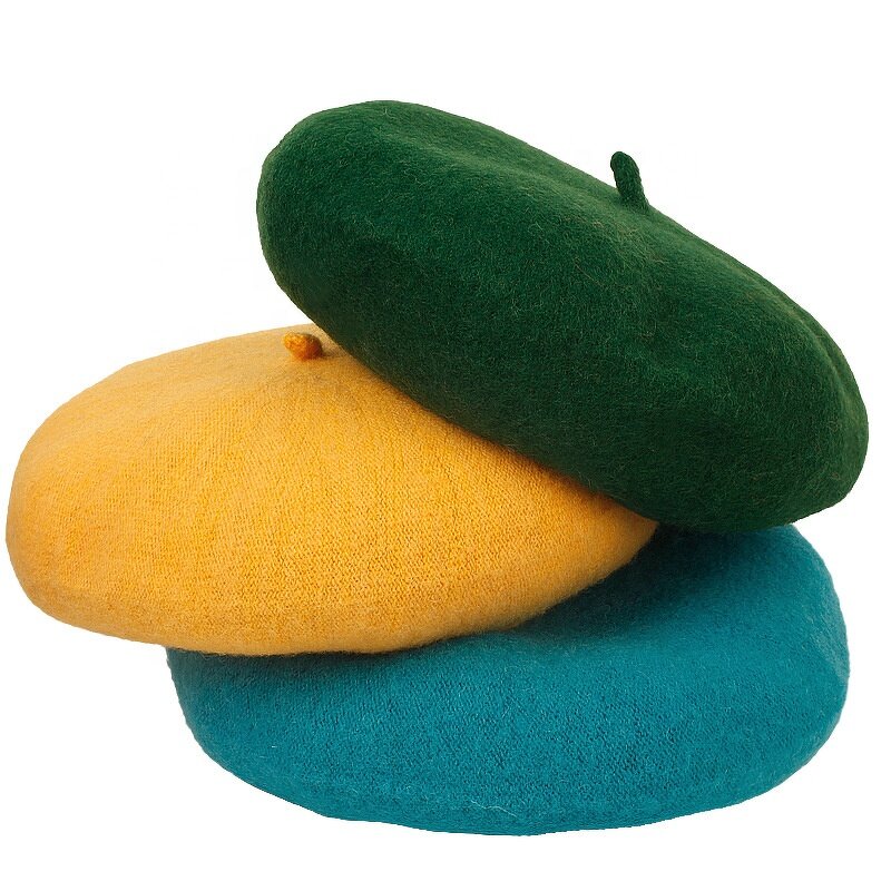 Designer Berets Manufacturer - OEM/ODM Wholesale Cheap Custom Wool Solid Color Autumn Warm