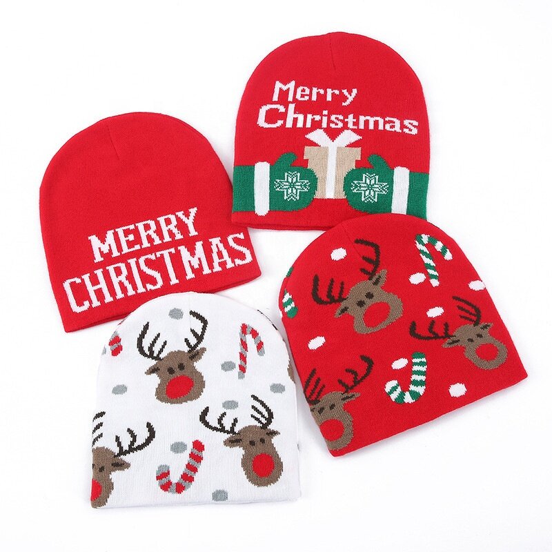 Xmas Beanie Manufacturer - OEM/ODM Cheap Custom Jacquard Knit Beanies Christmas Winter Knitted