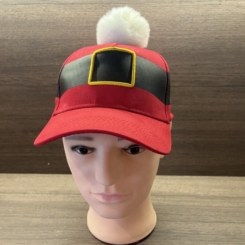 Santa Baseball Cap Factory - OEM/ODM Newest Embroidery Logo 5 Panel Red & White Pom Cap