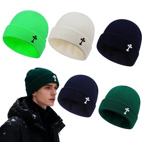 Unisex Daily Beanie Manufacturer - OEM/ODM Custom Men Women Cross Cuffed Winter Ribbed Ski