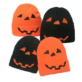 Halloween Winter Hat Manufacturer - OEM/ODM Acrylic Embroidered Chunky Skull Pumpkin Ghost