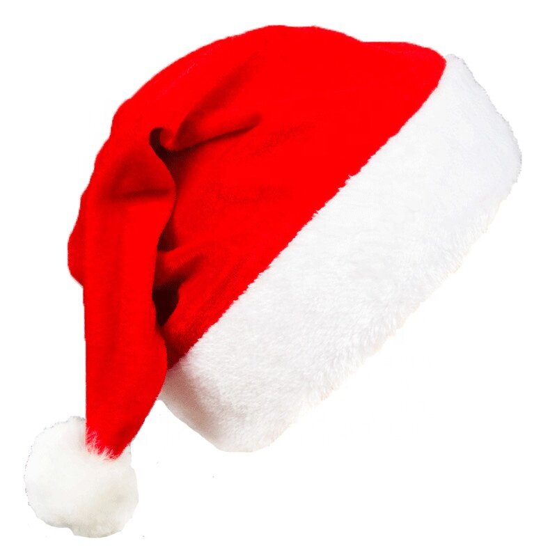 Santa Claus Hat Factory - OEM/ODM Cheap Promotion New Year Soft Plush Thick Red & White