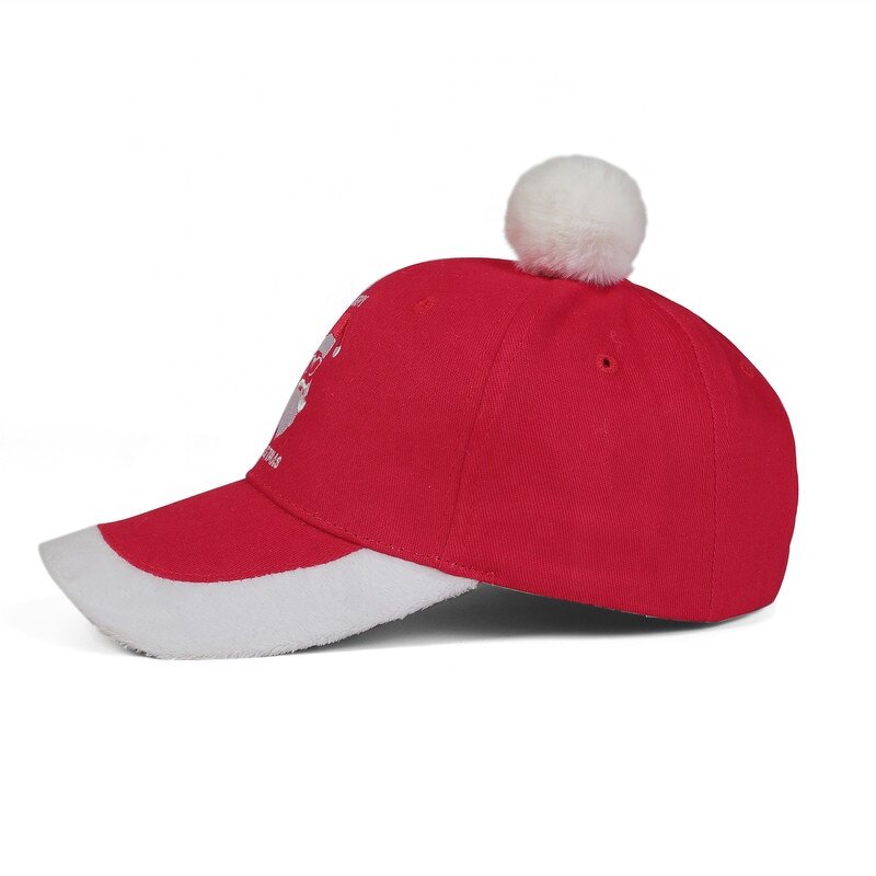 Christmas Baseball Cap Manufacturer - OEM/ODM 2022 Newest 6 Panel Embroidery New Year Red & White