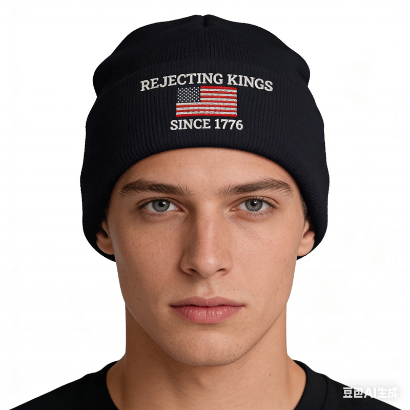 USA Flag Beanie Manufacturer - OEM/ODM Wholesale Cheap REJECTING KINGS 1776 Unisex Y2K Acrylic