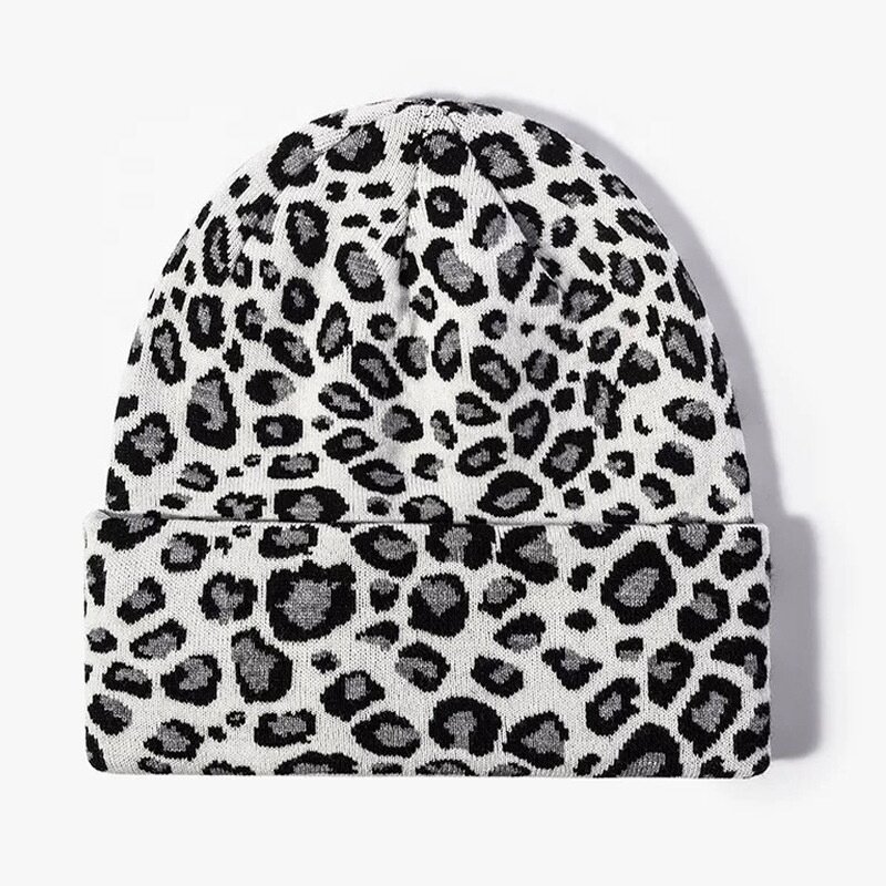 Leopard Print Beanie Manufacturer - OEM/ODM Wholesale Warm Winter Women's Soft Knitted Cuff