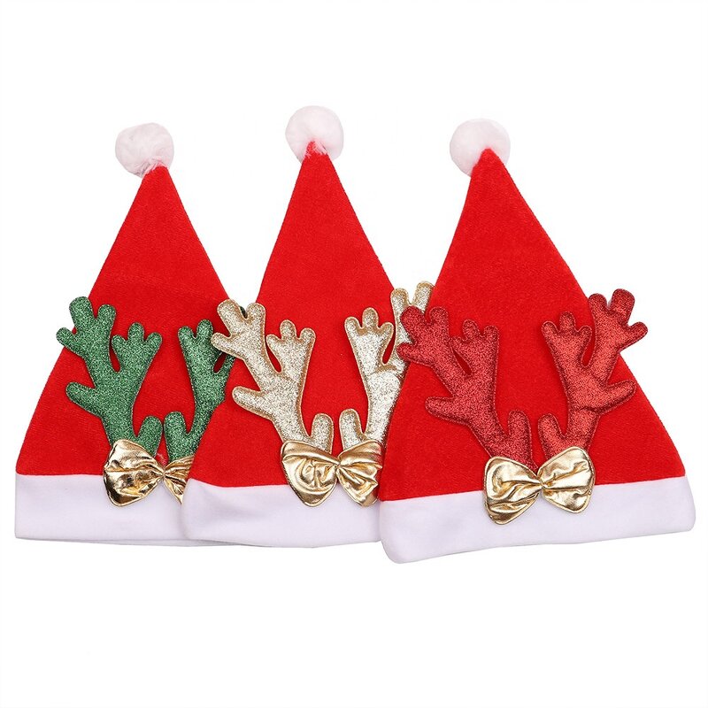 Christmas Hat Factory - OEM/ODM 2022 New Xmas Santa Claus Reindeer Snowman Deer with Pom
