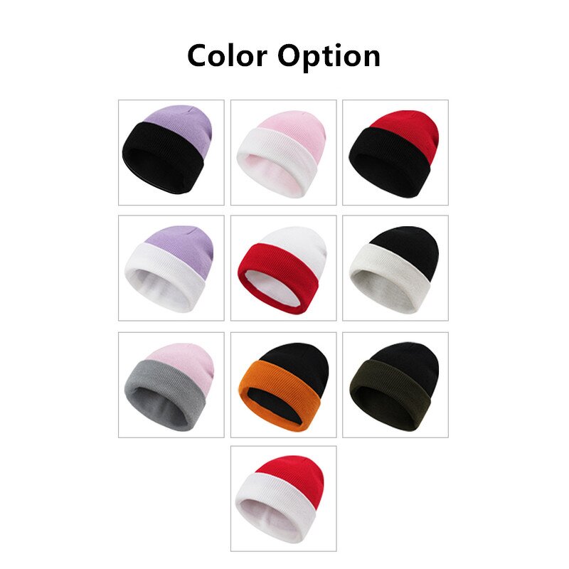 Two Tone Beanie Manufacturer - OEM/ODM Wholesale Custom Embroidery Solid Warm Tuque Acrylic