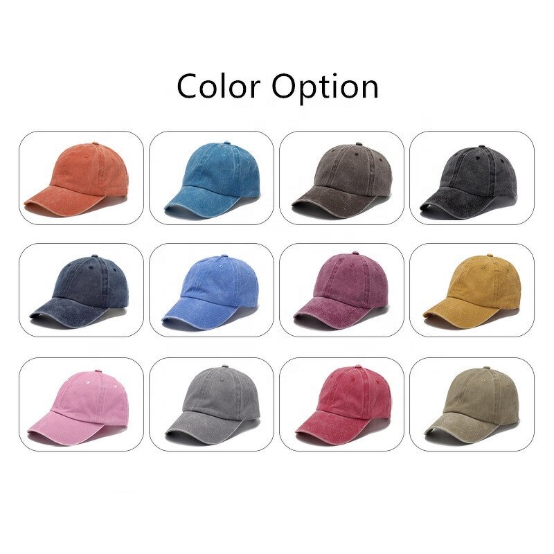 Children Baseball Cap Manufacturer - OEM/ODM Wholesale Plain Solid Color Vintage Washed Cotton