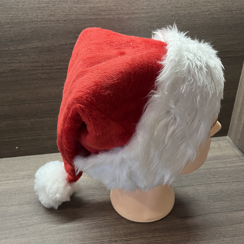 Santa Claus Hat Manufacturer - OEM/ODM High Quality Soft Plush Thick Red & White for Xmas