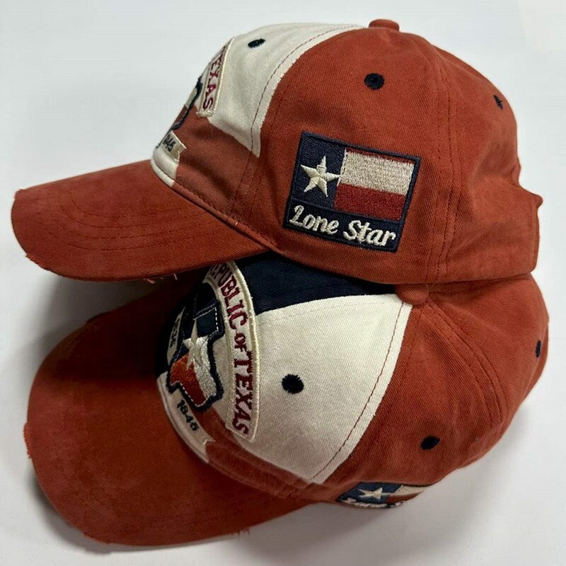Republic of Texas Cap Manufacturer - OEM/ODM High Quality 100% Cotton Embroidery Curved Brim Vintage