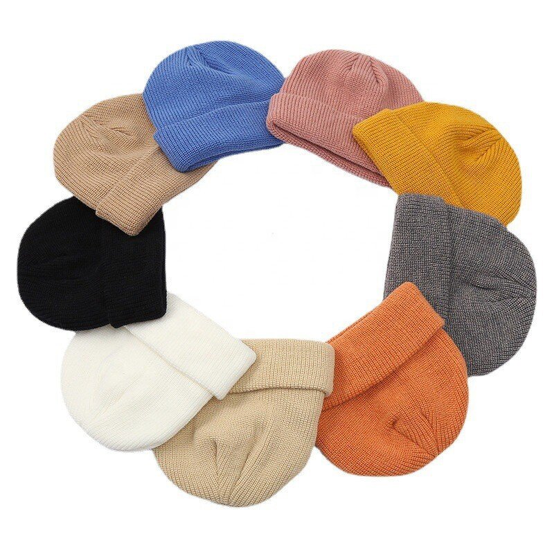 Melon Knitted Hat Manufacturer - OEM/ODM Low Price Plain Multi Color Skullcap Cuff New