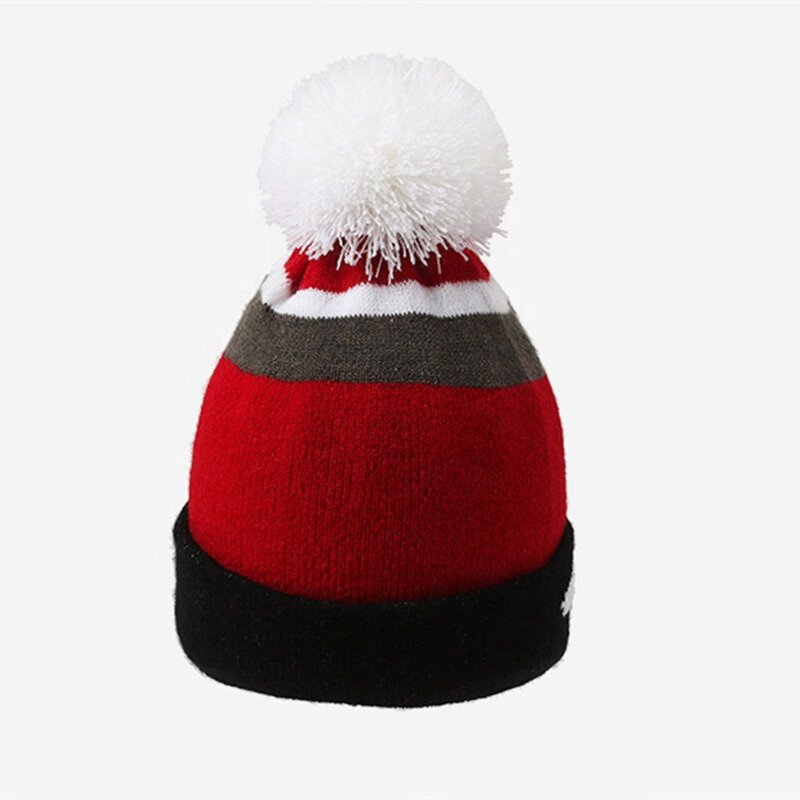 Christmas Knit Beanie Factory - OEM/ODM Custom Children Jacquard Winter Knitted with Pompom
