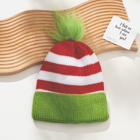 Christmas Elf Hat Factory - OEM/ODM Knitted for Kids Winter Beanie Xmas Red White Stripes