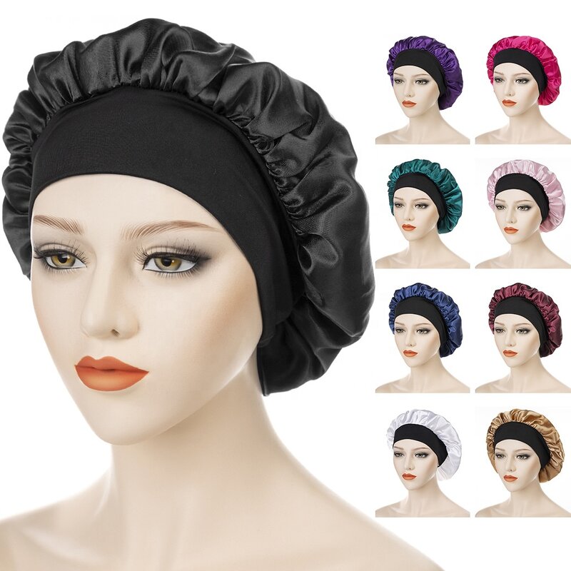 Hair Bonnets Manufacturer - OEM/ODM Wholesale Custom Two Tone Adjustable Satin for Sleeping