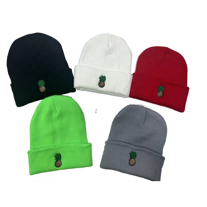 Pineapple Beanie Manufacturer - OEM/ODM Factory Price Custom Embroidery Fruit Design Winter