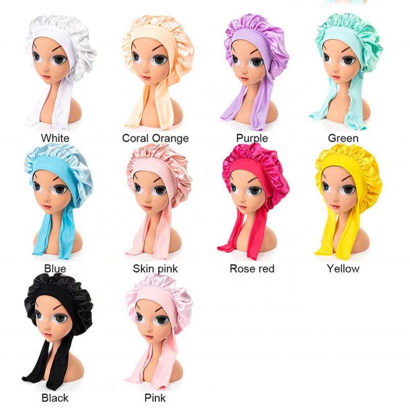 Satin Bonnet for Kids Factory - OEM/ODM Fashion Silk for Sleeping Curly Hair with Tie