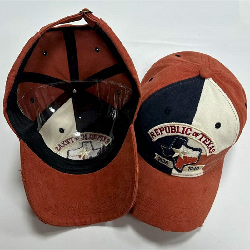 Republic of Texas Cap Manufacturer - OEM/ODM High Quality 100% Cotton Embroidery Curved Brim Vintage
