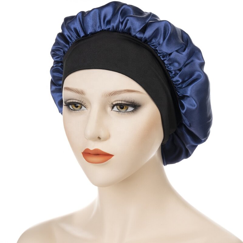 Hair Bonnets Manufacturer - OEM/ODM Wholesale Custom Two Tone Adjustable Satin for Sleeping