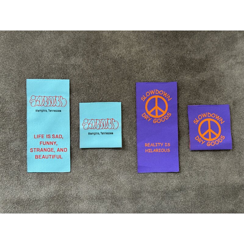 Sew on Woven Label Manufacturer - OEM/ODM No Moq High Density End Fold Damask