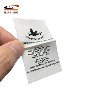 Damask Woven Tag Factory - OEM/ODM Free Sample Clothing Accessories Private Brand Logo